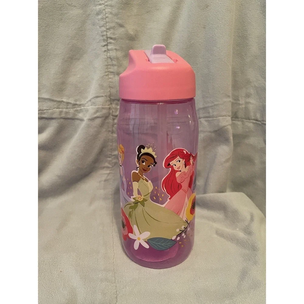 NEW Set of 4 Disney Princess Water Bottles Bowl & Container Ariel Tiana Belle